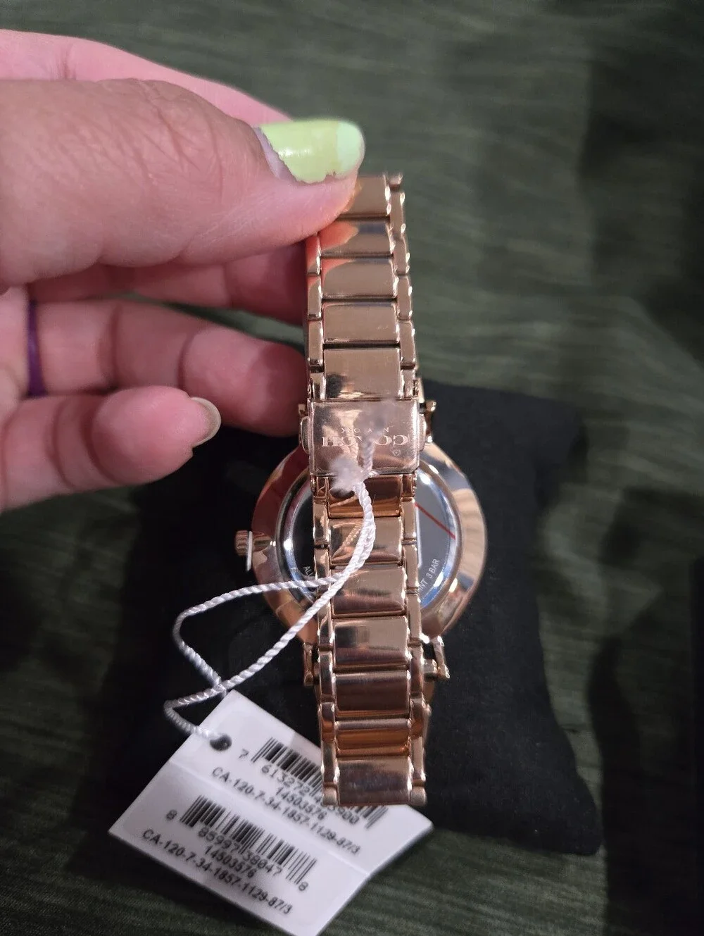 COACH Perry Women’s Rose Gold Tone Stainless Steel Bracelet Watch